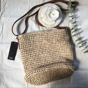 Woven Raffia Purse New with Tags